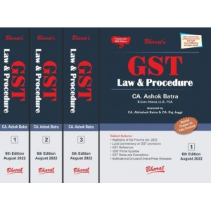 Bharat's GST Law & Procedures 2022 by CA. Ashok Batra [3 Vols.]